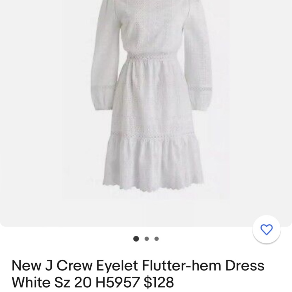 J. Crew white eyelet dress size 8